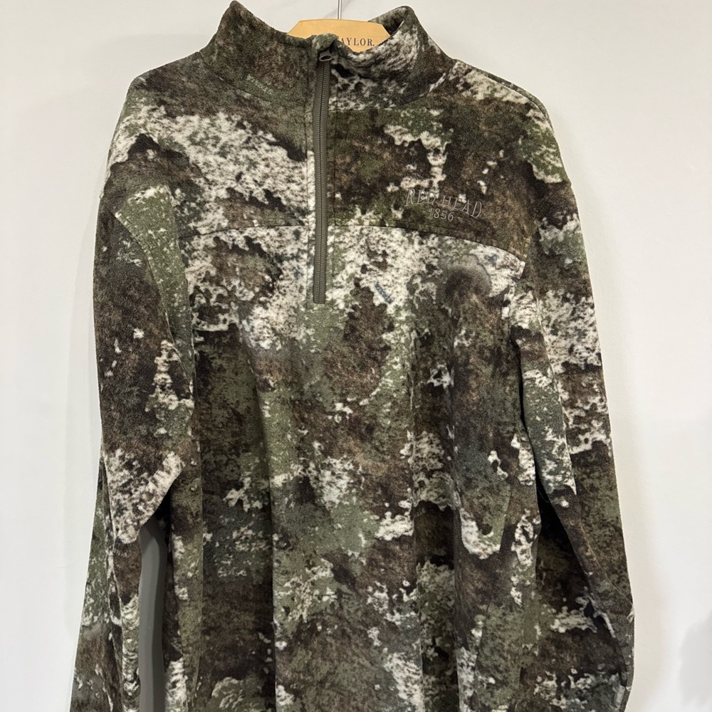 RedHead Men’s Quarter-Zip Camo Fleece Pullover - Medium